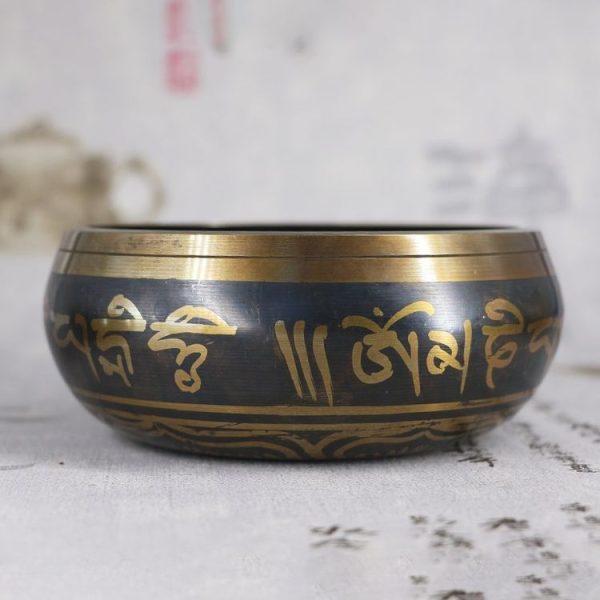 FB02-T8 Buddha Sound Bowl Yoga Meditation Bowl Home Decoration, Random Color And Pattern Delivery, Size: 8cm (Bowl+Small Wooden Stick) - Image 2