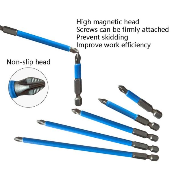 7PCS / set PH2 Strong Magnetic Hand Drill Screwdriver Mouth Anti-Slip Screwdriver Bit - Image 4
