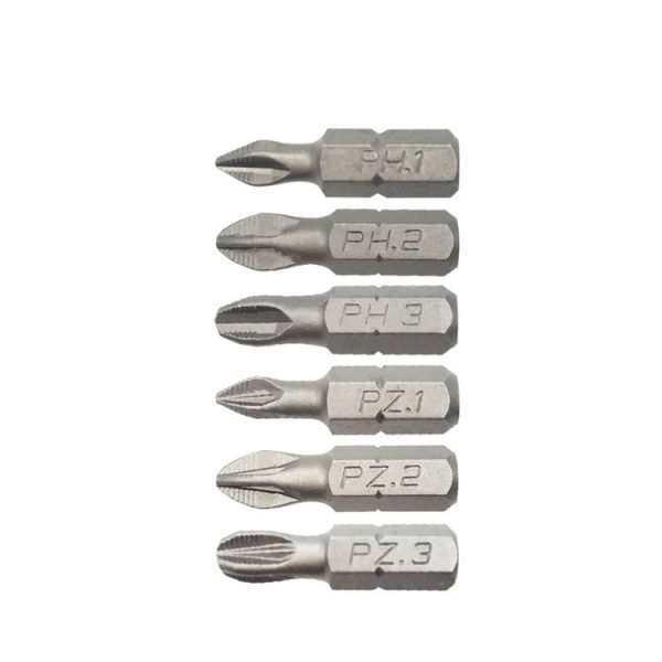 6PCS / set 25mm Strong Magnetic Hand Drill Screwdriver Mouth Anti-Slip Screwdriver Bit