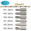6PCS / set 25mm Strong Magnetic Hand Drill Screwdriver Mouth Anti-Slip Screwdriver Bit - Image 2