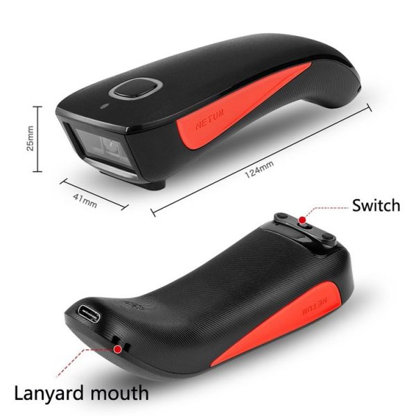 NETUM C750 Wireless Bluetooth Scanner Portable Barcode Warehouse Express Barcode Scanner, Model: C750 Two-dimensional - Image 5