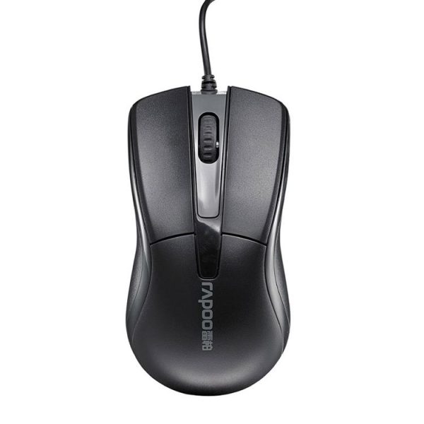 Rapoo N1162 1000 DPI 3 Keys Gaming Business Office Wired Mouse, Cable Length: 1.6m (Black)