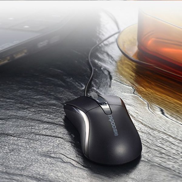 Rapoo N1162 1000 DPI 3 Keys Gaming Business Office Wired Mouse, Cable Length: 1.6m (Black) - Image 7
