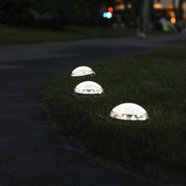8 LEDs Solar Circular Underground Light Outdoor Waterproof Lawn Stair Light, Light Color: White Light - Image 2