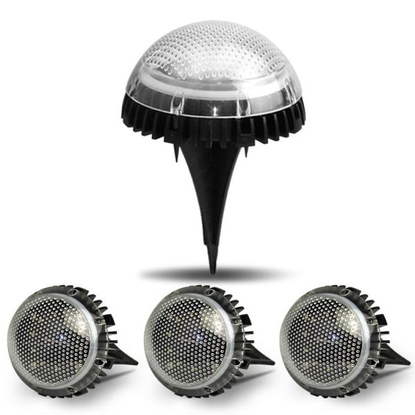 8 LEDs Solar Circular Underground Light Outdoor Waterproof Lawn Stair Light, Light Color: White Light - Image 3