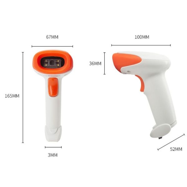 SYCREADER Supermarket Laser Barcode Scanner, Model: One-dimensional Wired (Orange) - Image 3