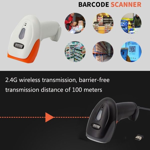 SYCREADER Supermarket Laser Barcode Scanner, Model: One-dimensional Wired (Orange) - Image 5