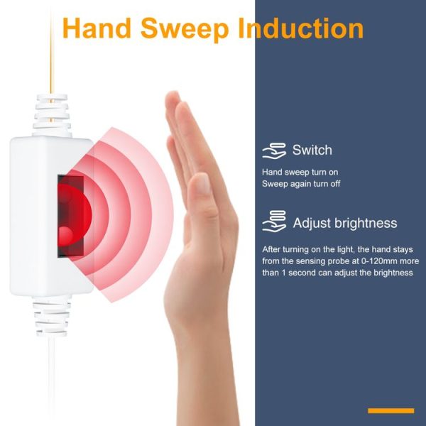 Low Voltage Light Strip LED Hand Scan Induction Flexible Soft Lamp Strip Bedroom Ceiling TV Cabinet Wardrobe Light, Product specifications: Non-waterproof 4m (Cool Light) - Image 3