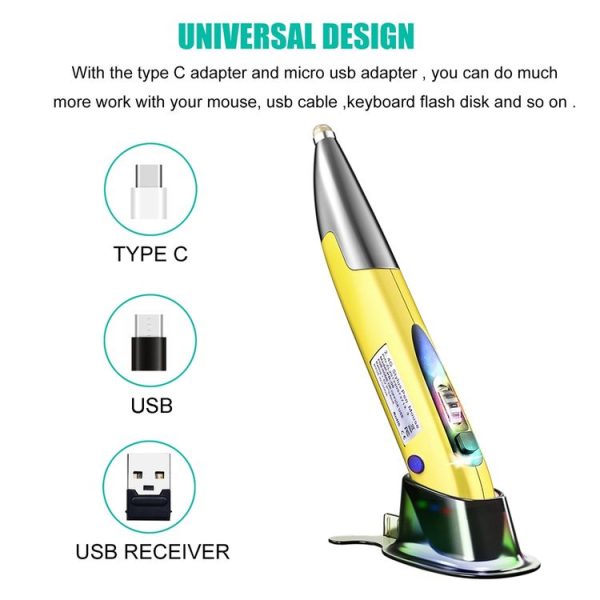 PR-A18 2.4G Charge Mouse Pen Handwritten Glow Wireless Mouse Pen (Green) - Image 4