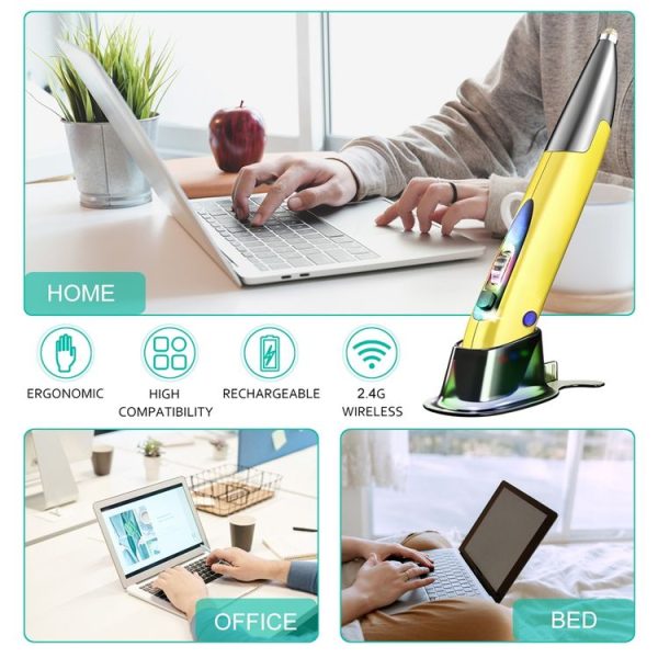 PR-A18 2.4G Charge Mouse Pen Handwritten Glow Wireless Mouse Pen (Green) - Image 7