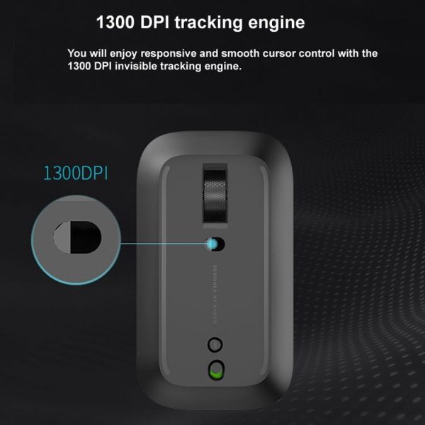 Rapoo M550 1300DPI 3 Keys Home Office Wireless Bluetooth Silent Mouse, Colour: Ordinary Version Silver - Image 7