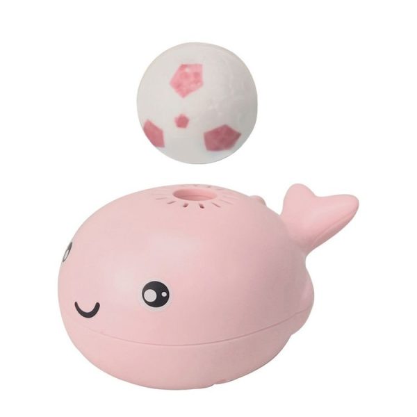 Suspension Ball Electric Fan Toy Children Fun Ocean Whale Suspension Blowing Ball Toy (Pink)