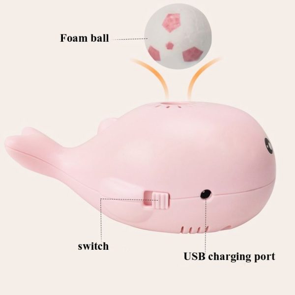 Suspension Ball Electric Fan Toy Children Fun Ocean Whale Suspension Blowing Ball Toy (Pink) - Image 4