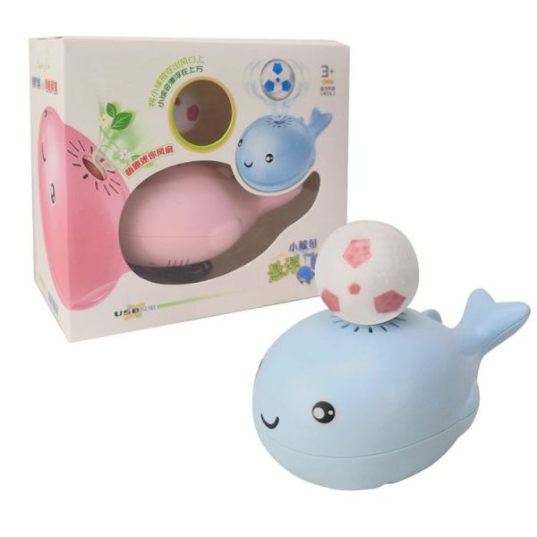 Suspension Ball Electric Fan Toy Children Fun Ocean Whale Suspension Blowing Ball Toy (Pink) - Image 7
