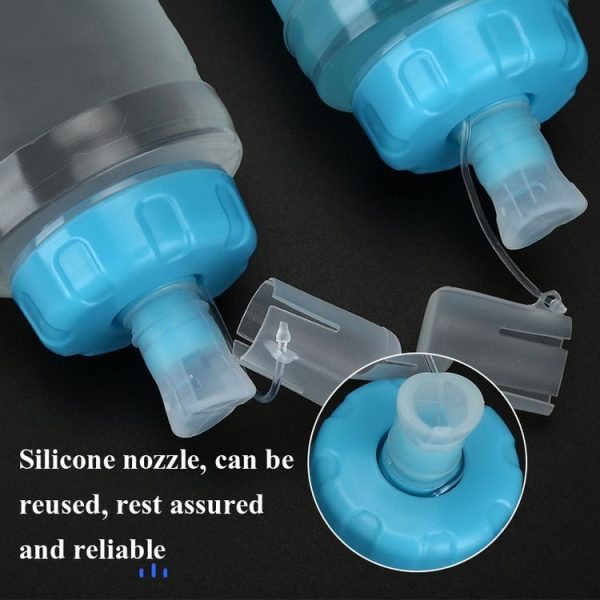 AFISHTOUR TPU Outdoor Sports Soft Water Bag Marathon Water Bottle Folding Water Bag, Capacity: 400ml (Transparent) - Image 6