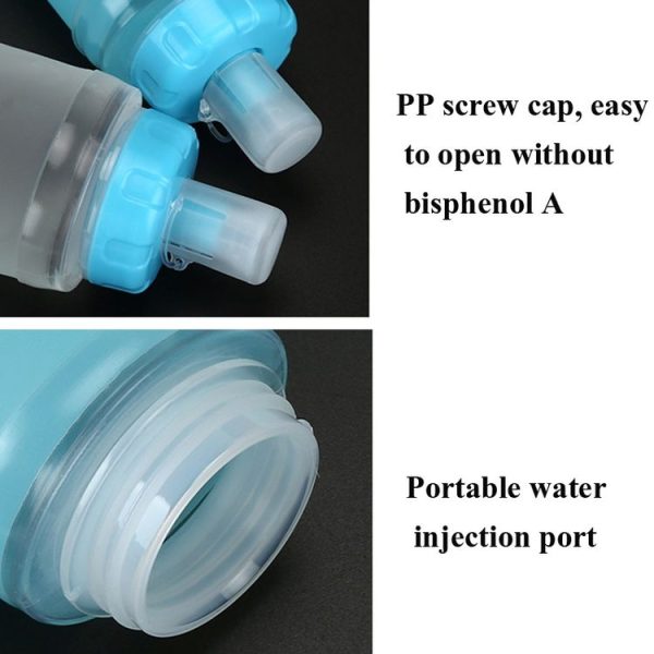 AFISHTOUR TPU Outdoor Sports Soft Water Bag Marathon Water Bottle Folding Water Bag, Capacity: 400ml (Transparent) - Image 7