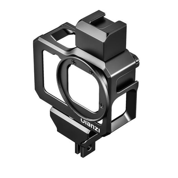Ulanzi G9-5 Metal Vlog Case Housing Camera Cage with Dual Cold Shoes for GoPro HERO10 Black / HERO9 Black (Black) - Image 2