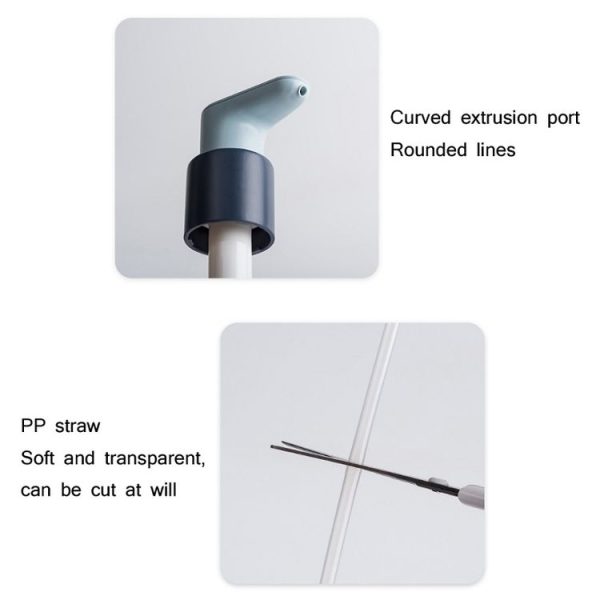 Oyster Sauce Bottle Nozzle Pump Head Household Fuel Bottle Squeezer, Specification: Large (Blue) - Image 3