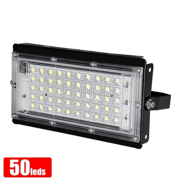 Waterproof LED Flood Light Outdoor Garden Light Construction Site Lighting Project Light, Specs: 50W 50 Beads (Cool White) - Image 2