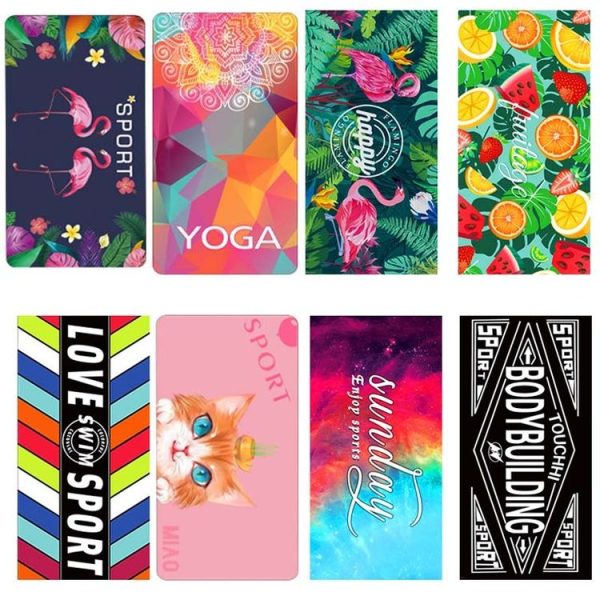 Sports Fitness Swimming Bath Towel Printed Double-Sided Velvet Absorbent Quick-Drying Beach Towel, Size: 155x80cm (Soft Lightning) - Image 2