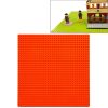 32*32 Small Particle DIY Building Block Bottom Plate 25.5*25.5 cm Building Block Wall Accessories Toys for Children (Orange)