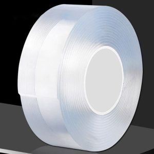 1x30x3000mm Transparent Double-Sided Adhesive Nanotic Tape Water Washing Non-Trace Tape