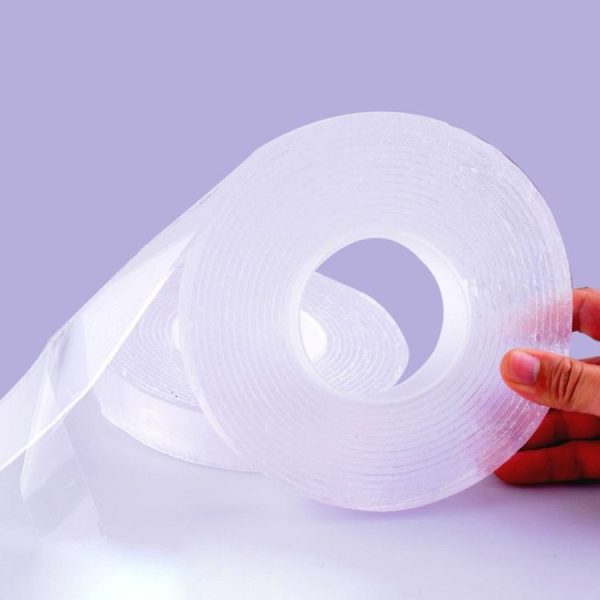 2x30x2000mm Transparent Double-Sided Adhesive Nanotic Tape Water Washing Non-Trace Tape - Image 2