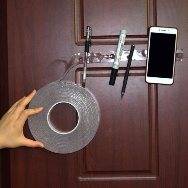 2x30x2000mm Transparent Double-Sided Adhesive Nanotic Tape Water Washing Non-Trace Tape - Image 7