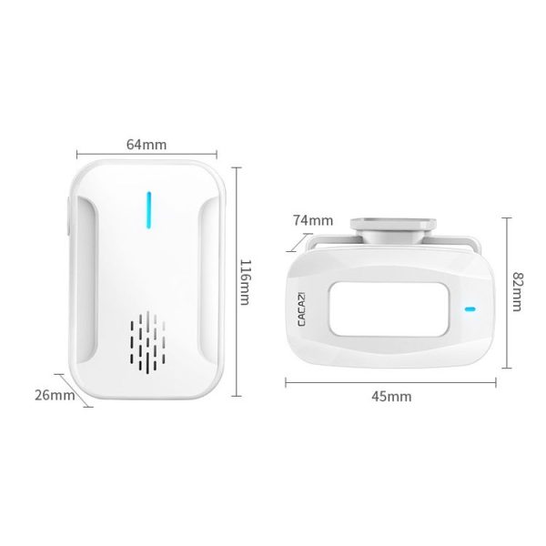 CACAZI C12 Home Sensor Wireless Remote Control Doorbell Long-Distance Door Welcome Device - Image 3