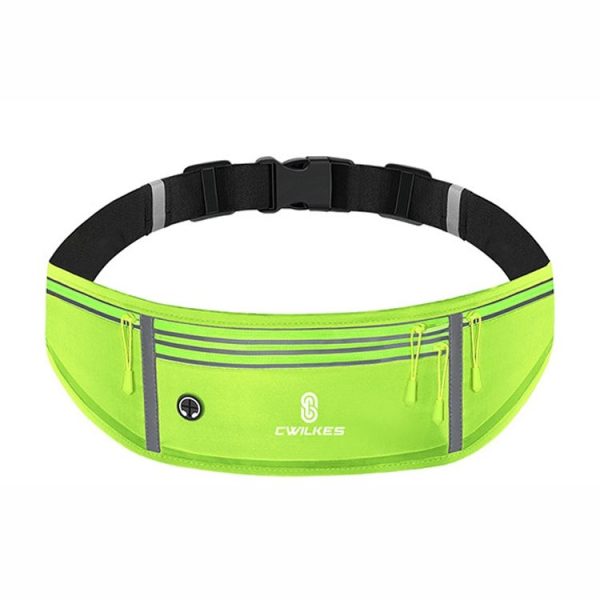 CWILKES MF-008 Outdoor Sports Fitness Waterproof Waist Bag Phone Pocket, Style: Four Pockets (Fluorescent Green)