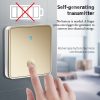 CACAZI FA50 1 For 1 Push-button Self-generating Wireless Doorbell, Plug: EU Plug (Black) - Image 4