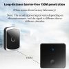 CACAZI FA50 1 For 1 Push-button Self-generating Wireless Doorbell, Plug: EU Plug (Black) - Image 5