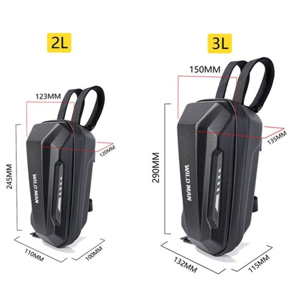 WILD MAN Electric Sooter Hard Shell EVA Front Bag Folding Bicycle Bag, Size: 2L - Image 2