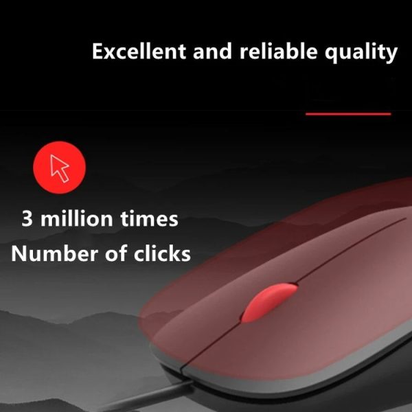 Lenovo Thinkplus M80 Office Lightweight Ergonomic Laptop Mouse, Specification: Wired - Image 5