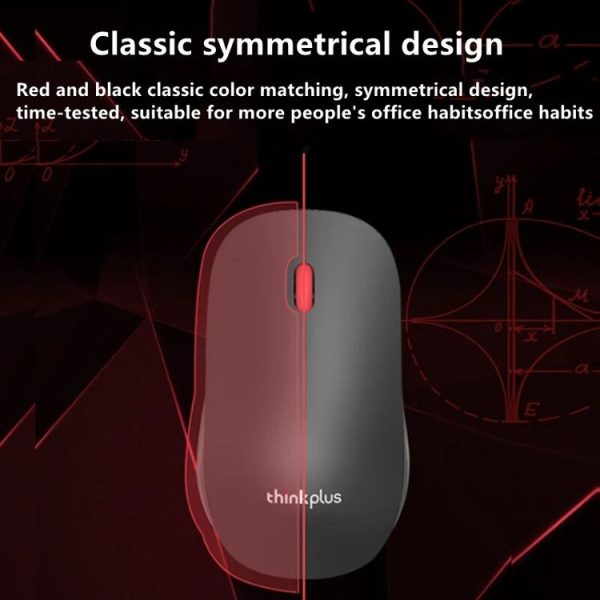 Lenovo Thinkplus M80 Office Lightweight Ergonomic Laptop Mouse, Specification: Wired - Image 7