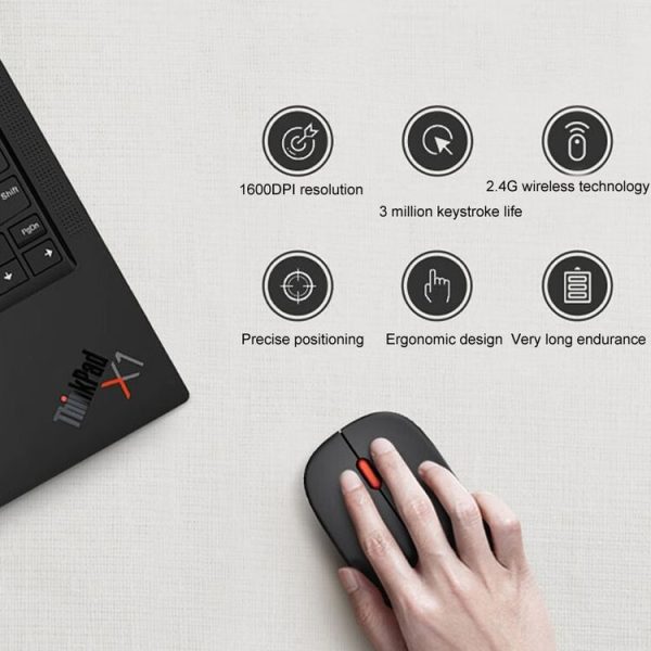 Lenovo Thinkplus M80 Office Lightweight Ergonomic Laptop Mouse, Specification: Wireless - Image 3