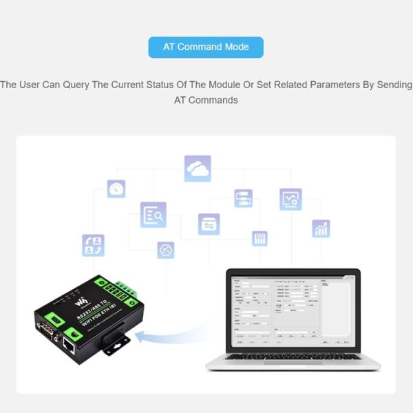 Waveshare Industrial Grade Serial Server RS232 / 485 to WiFi / Ethernet RJ45 Network Port - Image 18