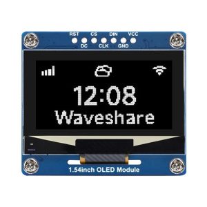 Waveshare 1.54 Inch OLED Display Module, 128x64 Resolution, SPI / I2C Communication (White)