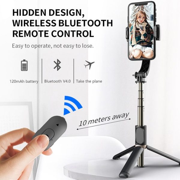 CYKE Q08 Anti-Shake Gimbal Bluetooth Selfie Stick Handheld Phone Live Tripod (No light Version) - Image 11