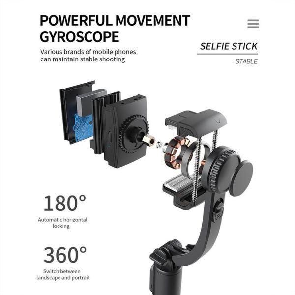 CYKE Q08 Anti-Shake Gimbal Bluetooth Selfie Stick Handheld Phone Live Tripod (No light Version) - Image 6