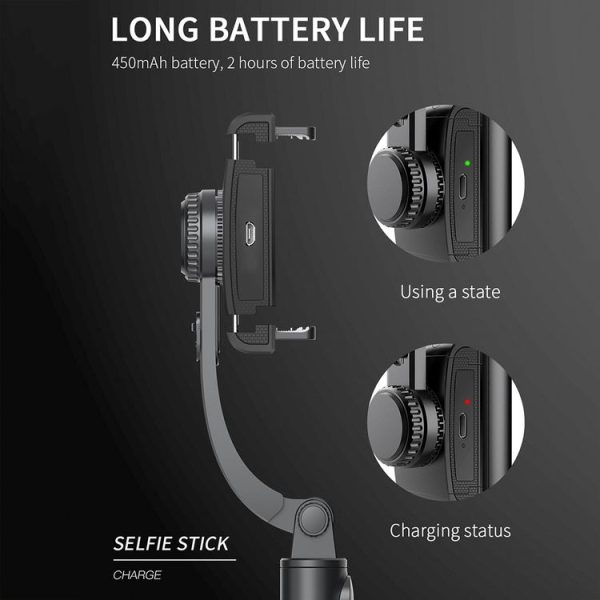 CYKE Q08 Anti-Shake Gimbal Bluetooth Selfie Stick Handheld Phone Live Tripod (No light Version) - Image 7
