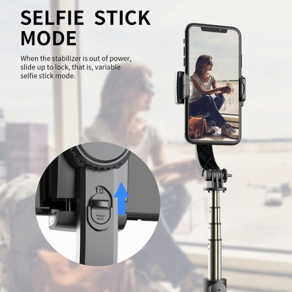 CYKE Q08 Anti-Shake Gimbal Bluetooth Selfie Stick Handheld Phone Live Tripod (No light Version) - Image 9