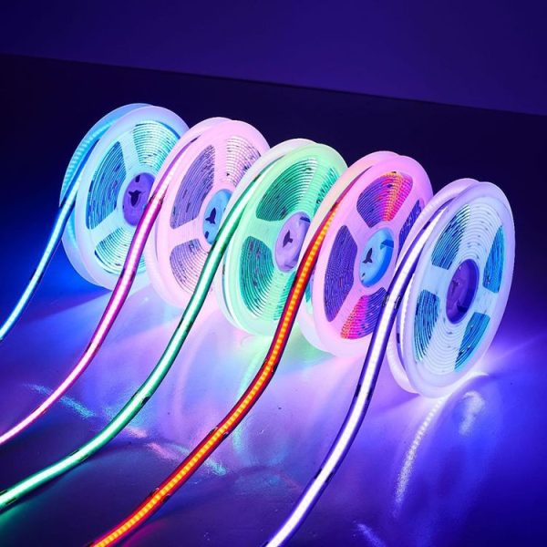 1m 24V 320 Beads 12W 8mm Wide COB Adhesive Decorative LED Light Strip, Style: Purple (Color Monochromatic) - Image 10