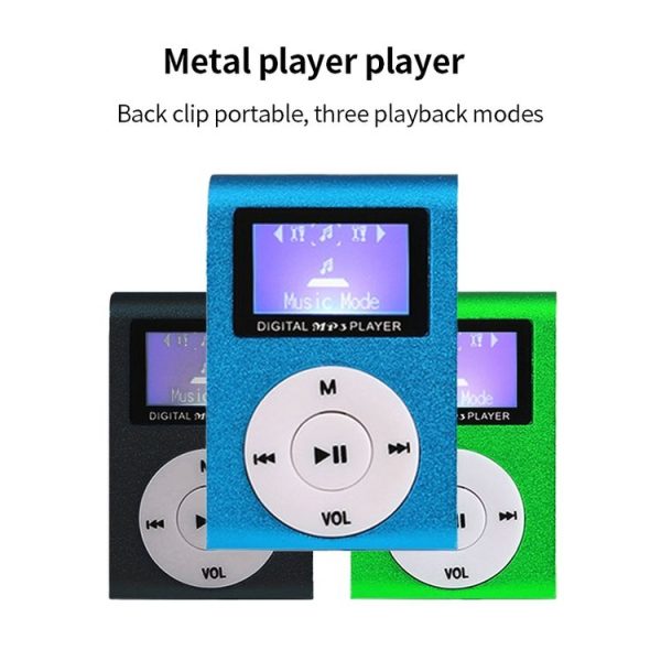 512M+Earphone+Cable Mini Lavalier Metal MP3 Music Player with Screen (Pink) - Image 4