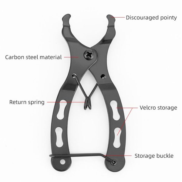 3 PCS Bicycle Mini Chain Fast Release Magic Buckle Pliers Two-Way Bayonet Disassembly Pliers (Black) - Image 3