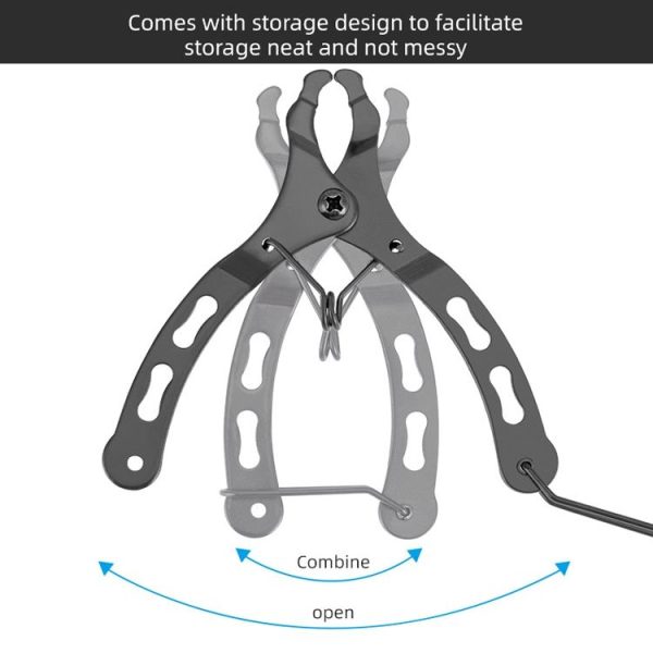3 PCS Bicycle Mini Chain Fast Release Magic Buckle Pliers Two-Way Bayonet Disassembly Pliers (Black) - Image 5