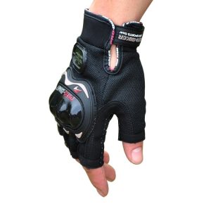 PRO-BIKER PRO01C Outdoor Cycling Glove Motorcycle Anti-Drop Safety Protection Half-Finger Glove, Specification: M (Black)