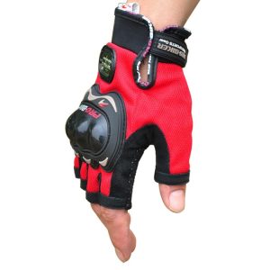 PRO-BIKER PRO01C Outdoor Cycling Glove Motorcycle Anti-Drop Safety Protection Half-Finger Glove, Specification: XL (Red)