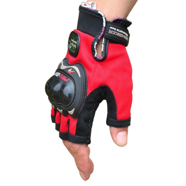 PRO-BIKER PRO01C Outdoor Cycling Glove Motorcycle Anti-Drop Safety Protection Half-Finger Glove, Specification: XL (Red)