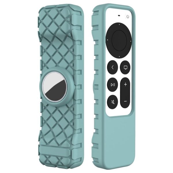 2 PCS Remote Control All-Inclusive Protective Cover, Applicable Model: For Apple TV 4K (Pine Green)